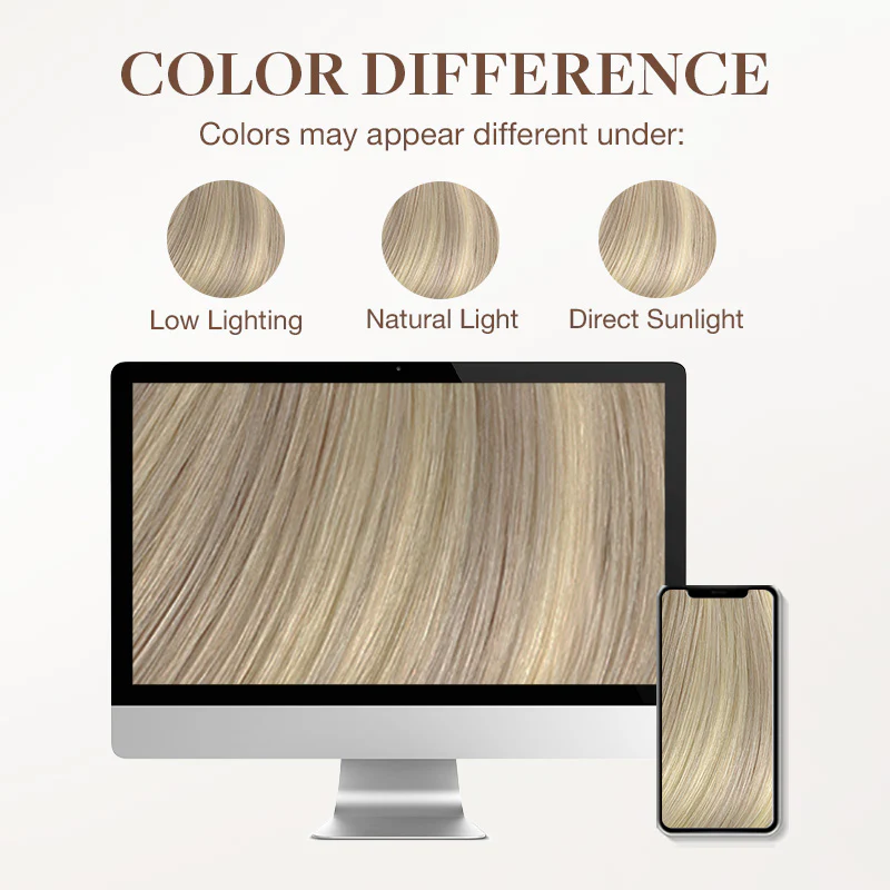 Ash Blonde Highlights (17A/60A) Seamless Clip-Ins (130g-160g) - Image 9