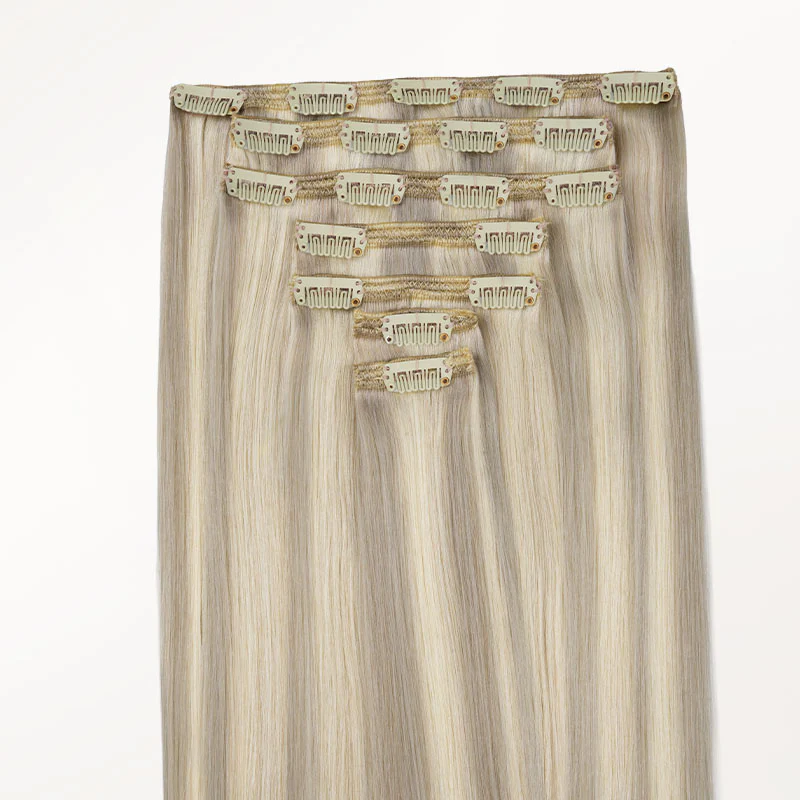 Ash Blonde Highlights (17A/60A) Full Classic Clip-Ins (160g-220g) - Image 4