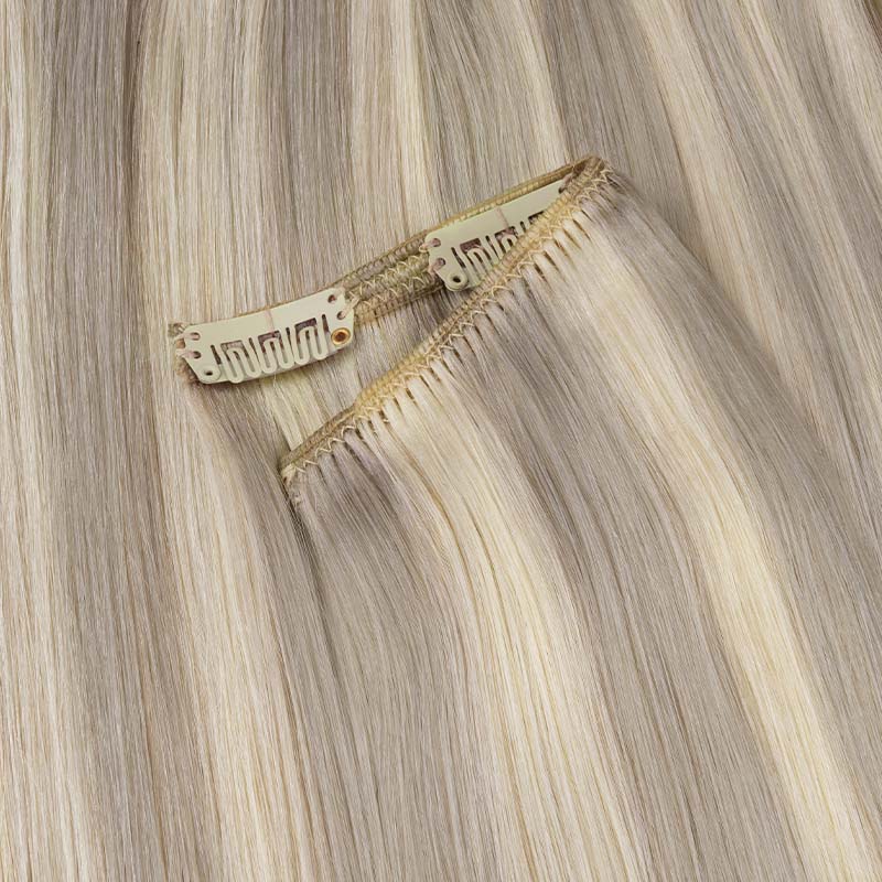 Ash Blonde Highlights (17A/60A) Full Classic Clip-Ins (160g-220g) - Image 8
