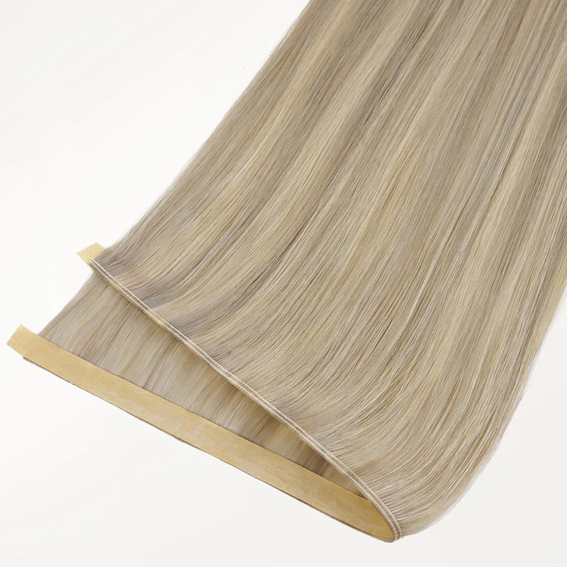 Ash Blonde Highlights (17A/60A) Genius Tape Weft Hair Extensions 60g - Image 20