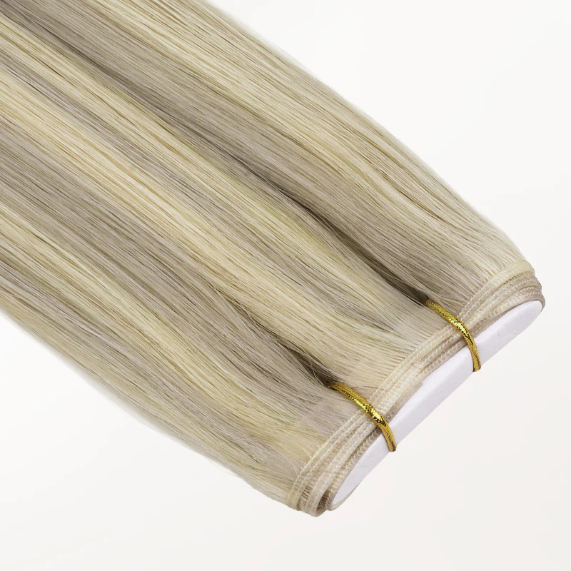 Ash Blonde Highlights (17A/60A) Genius Tape Weft Hair Extensions 60g - Image 9