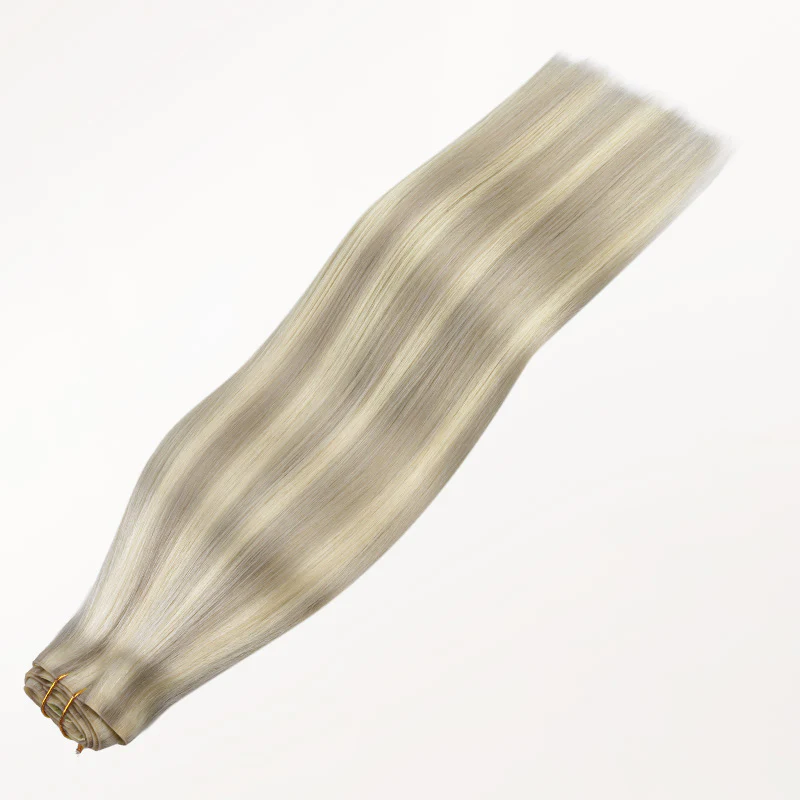 Ash Blonde Highlights (17A/60A) Invisi Edge Seamless Clip-Ins (140g-160g) - Image 9
