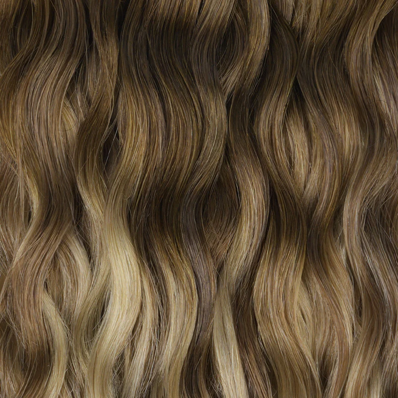Bleach Blonde Balayage (3/8/18) Elf Curly Clip-in Hair Extensions (120-150g) - Image 11