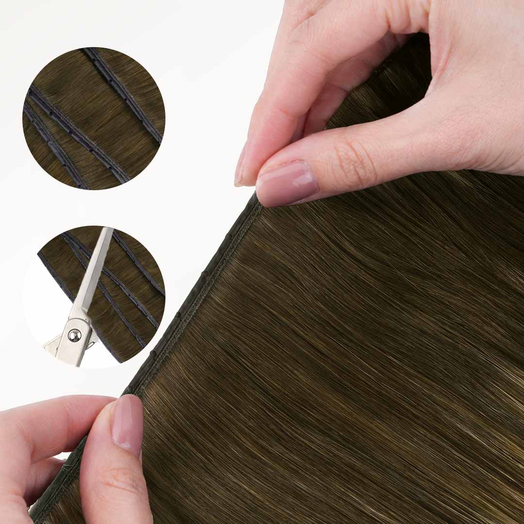 Bleach Blonde Balayage (3/8/613) Butterfly Weft Hair Extensions (100g-160g) - Image 11