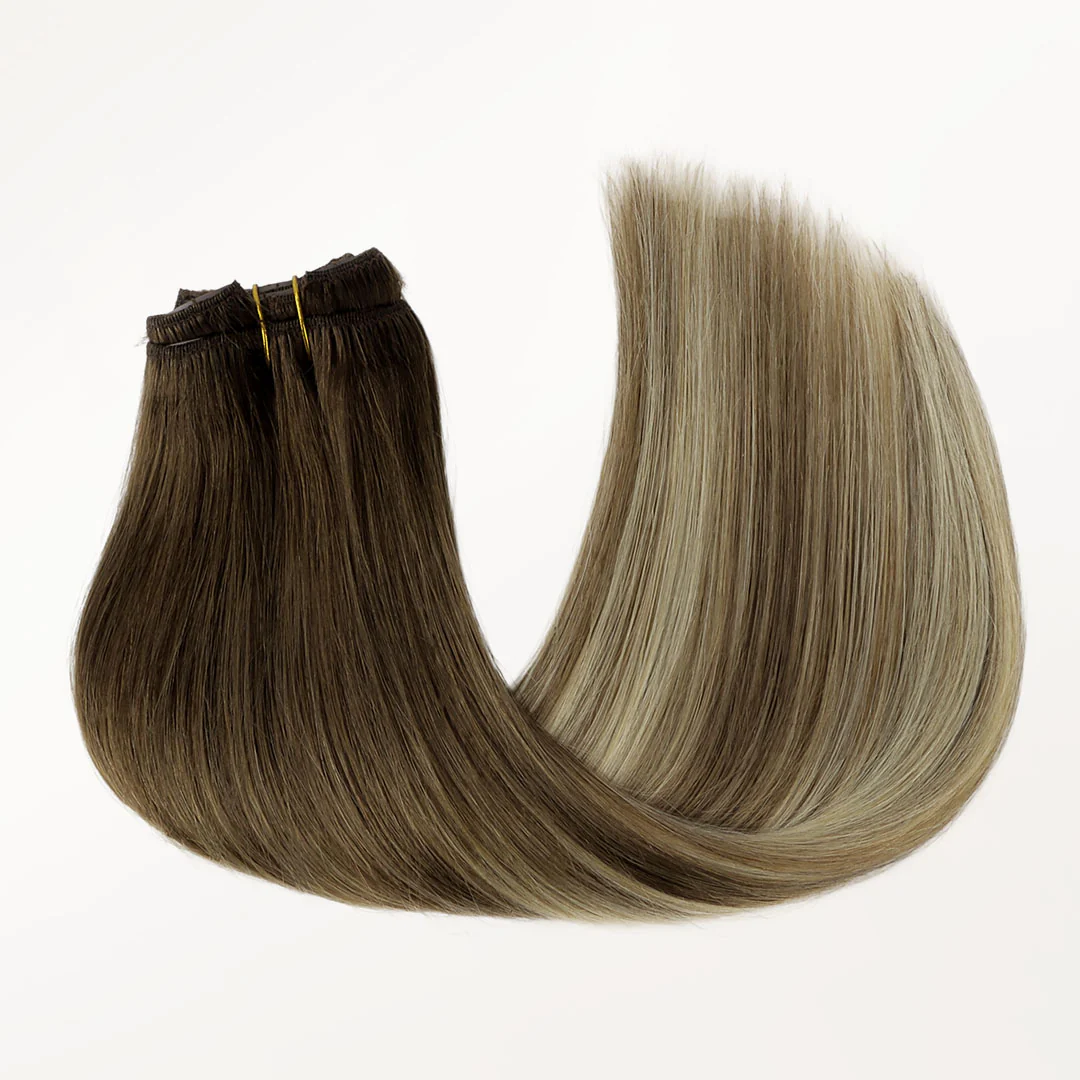 Bleach Blonde Balayage (3/8/613) Classic Clip-Ins (150g-170g) - Image 4