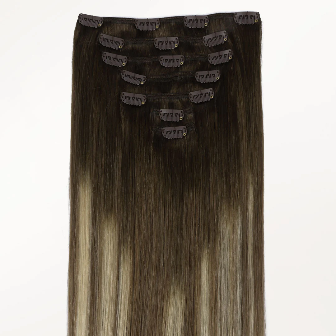 Bleach Blonde Balayage (3/8/613) Classic Clip-Ins (150g-170g) - Image 5