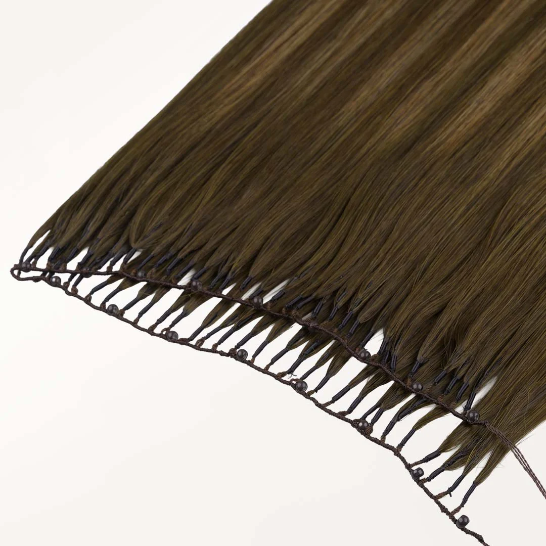 Bleach Blonde Balayage (3/8/613) Feather Weft Hair Extension (50g-60g) - Image 7