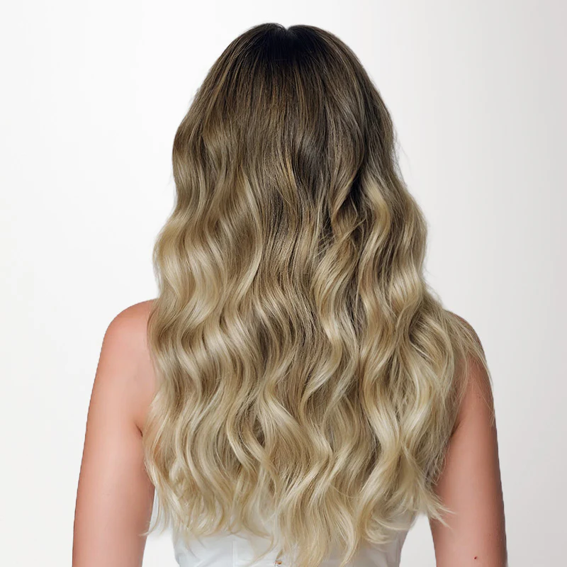 Bleach Blonde Balayage (3/8/613) Invisi Edge Seamless Clip-Ins (140g-160g) - Image 3