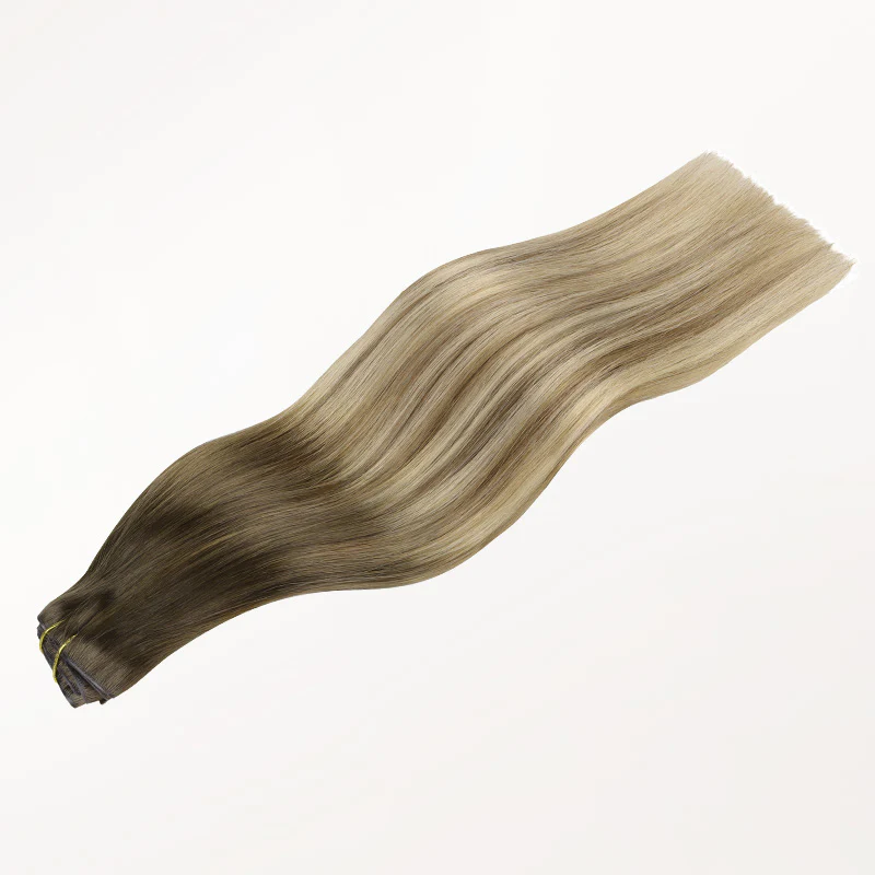 Bleach Blonde Balayage (3/8/613) Invisi Edge Seamless Clip-Ins (140g-160g) - Image 8
