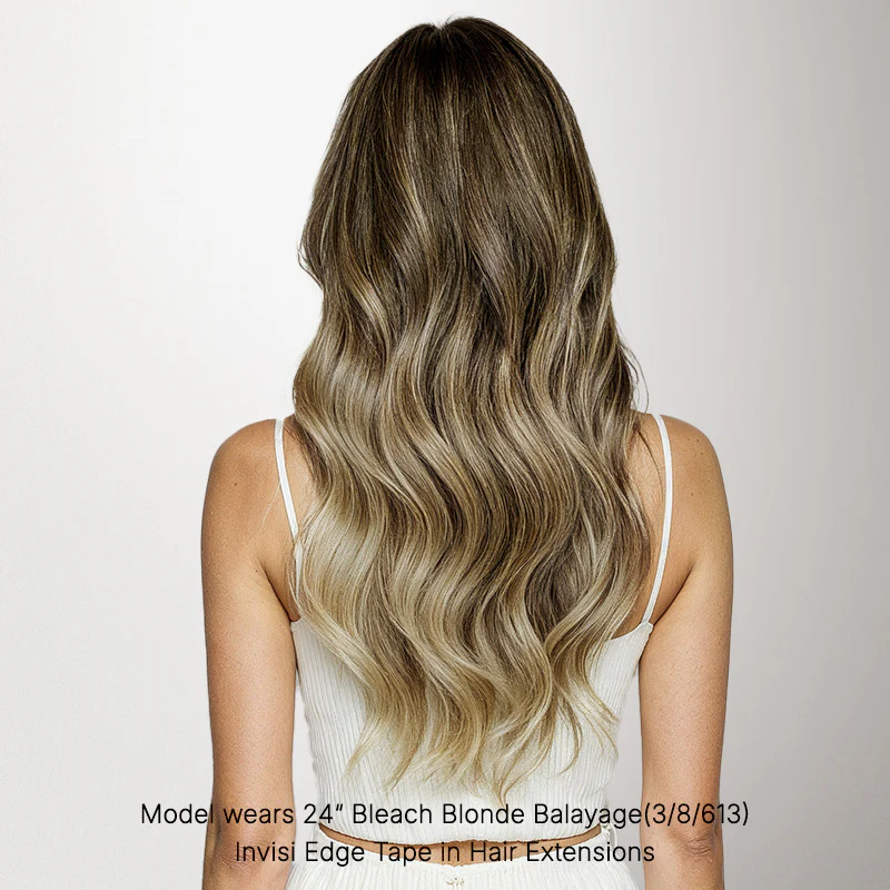 Bleach Blonde Balayage (3/8/613) Invisi Edge Tape-Ins 50g - Image 5
