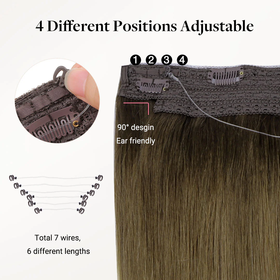 Bleach Blonde Balayage (3/8/613) Pro & Wire Hair Extension (70g-140g) - Image 3