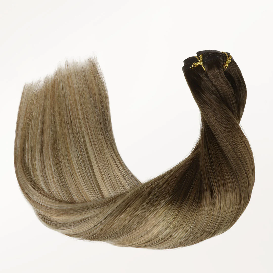 Bleach Blonde Balayage (3/8/613) Seamless Clip-Ins (130g-160g) - Image 4