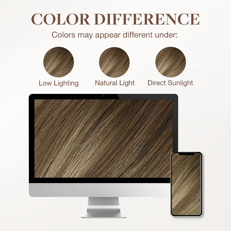 Bleach Blonde Balayage (3/8/613) Wire Hair Extensions (70g-110g) - Image 7