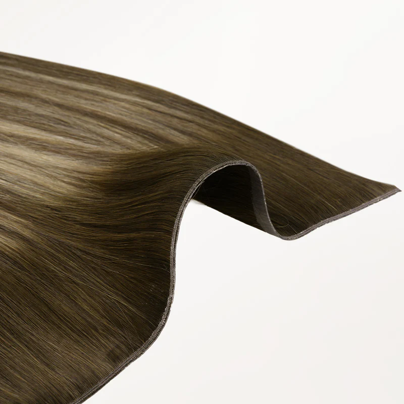 Bleach Blonde Balayage (3/8/613) Thick Genius Tape Weft Hair Extensions 100-120g - Image 3