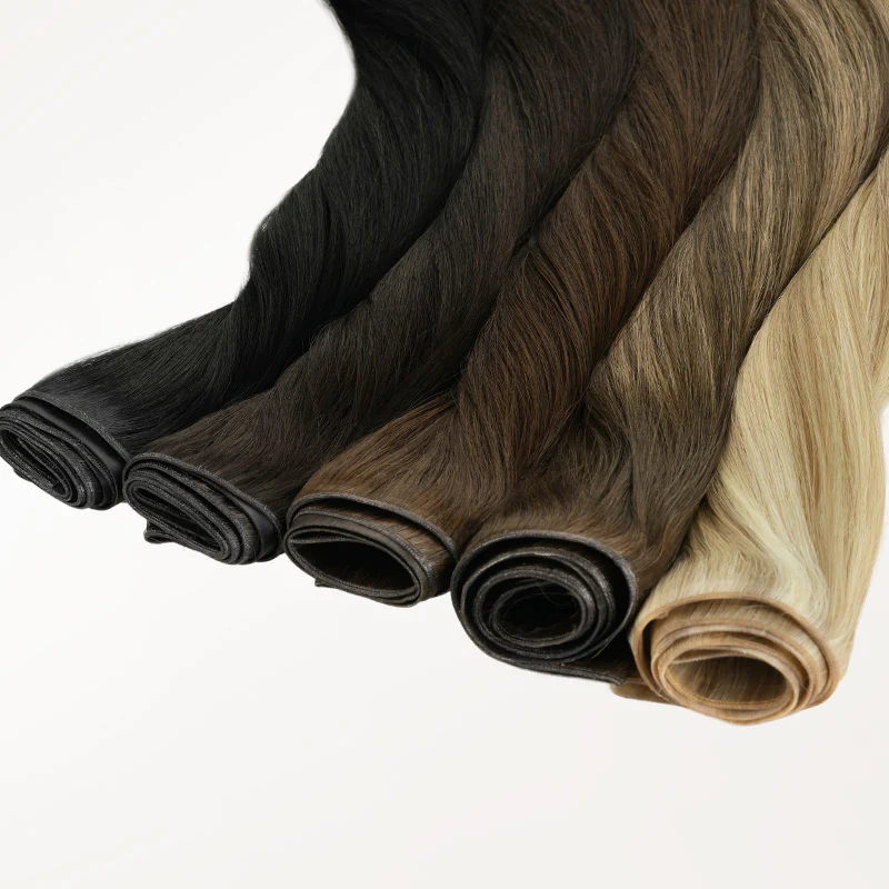Bleach Blonde Balayage (3/8/613) Thick Genius Tape Weft Hair Extensions 100-120g - Image 9
