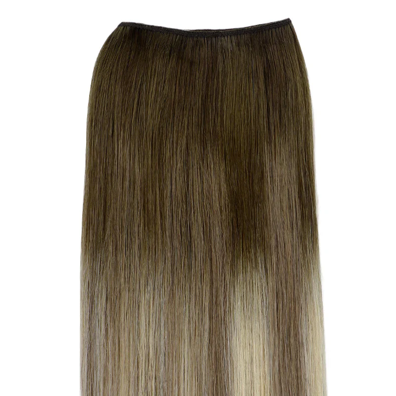 Bleach Blonde Balayage (3/8/613) Thick Sew-In Weft Hair Extensions (120g-160g) - Image 4