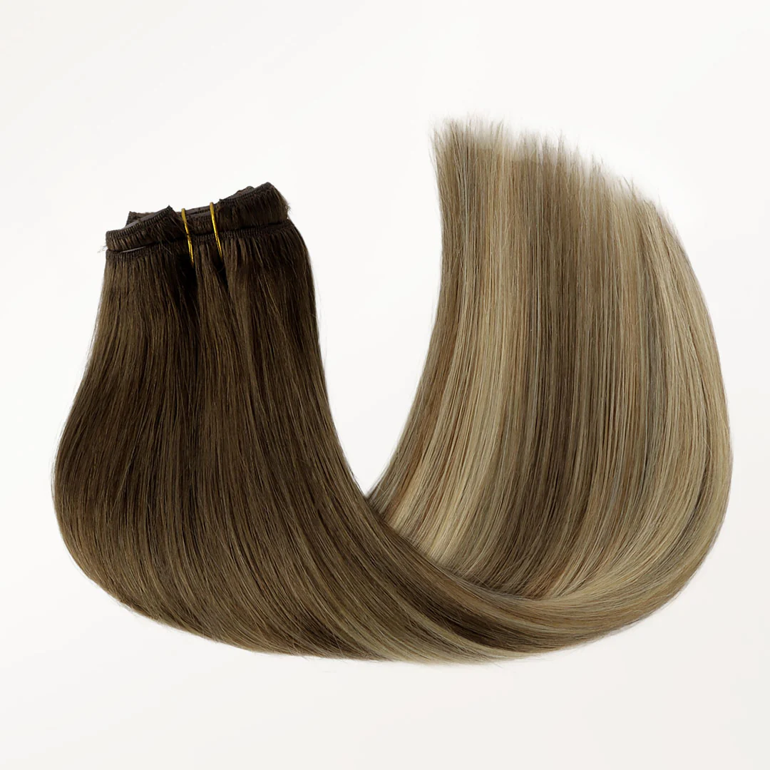 Bleach Blonde Balayage (3/8/613) Classic Clip-Ins (120g-150g) - Image 4