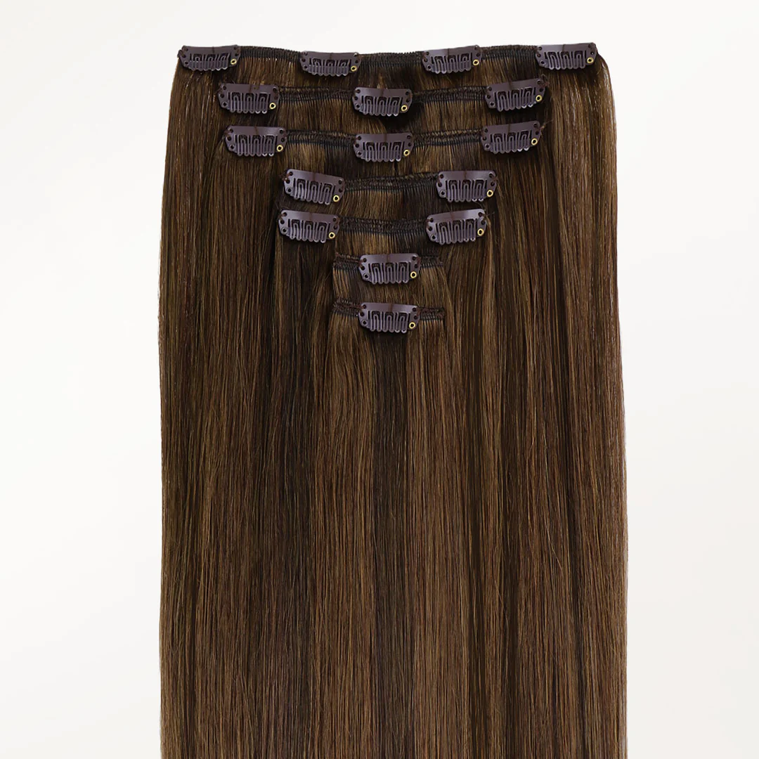 Brown Sugar Swirl Highlights (2C/4E/6C) Classic Clip-Ins (120g-130g) - Image 3