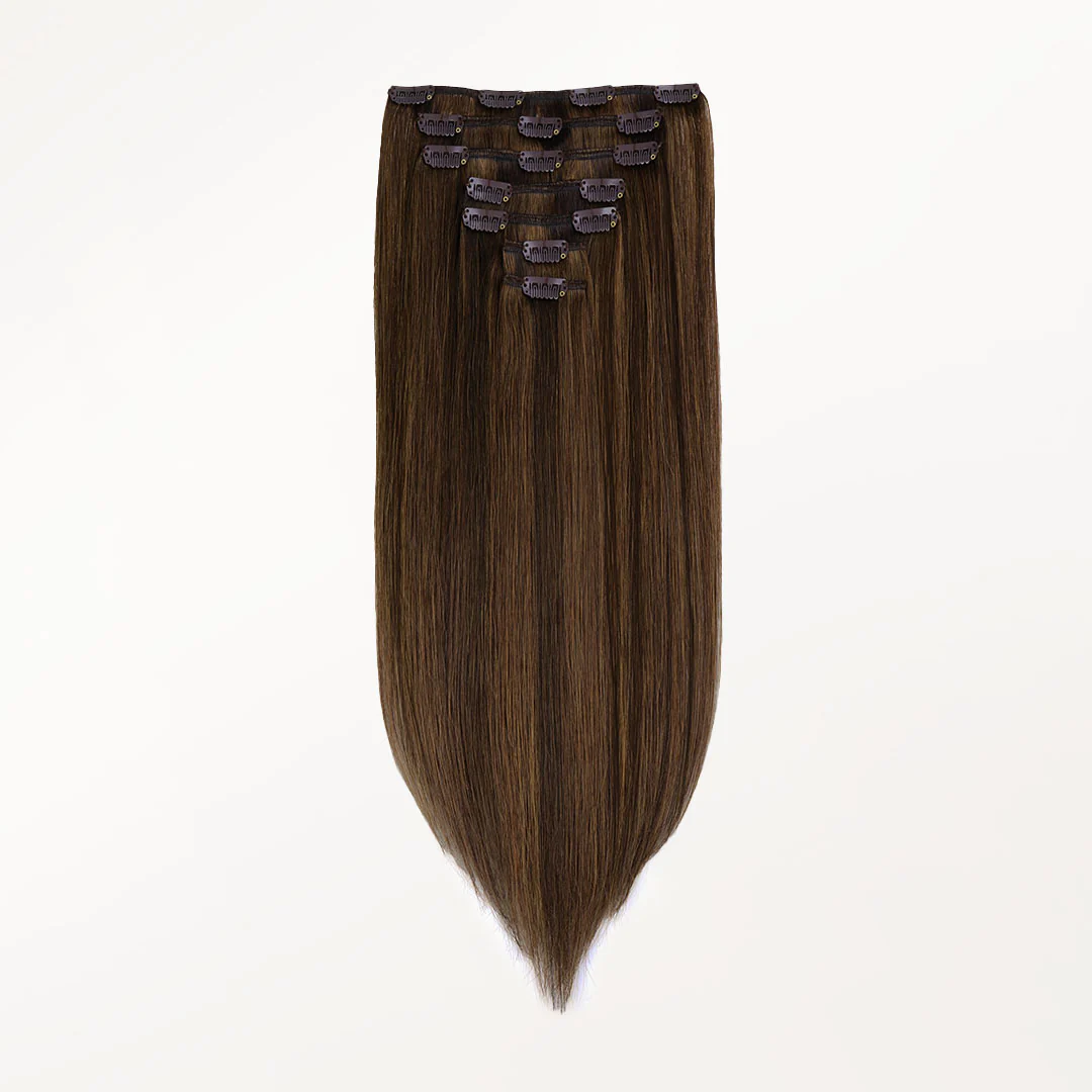 Brown Sugar Swirl Highlights (2C/4E/6C) Classic Clip-Ins (120g-130g) - Image 8