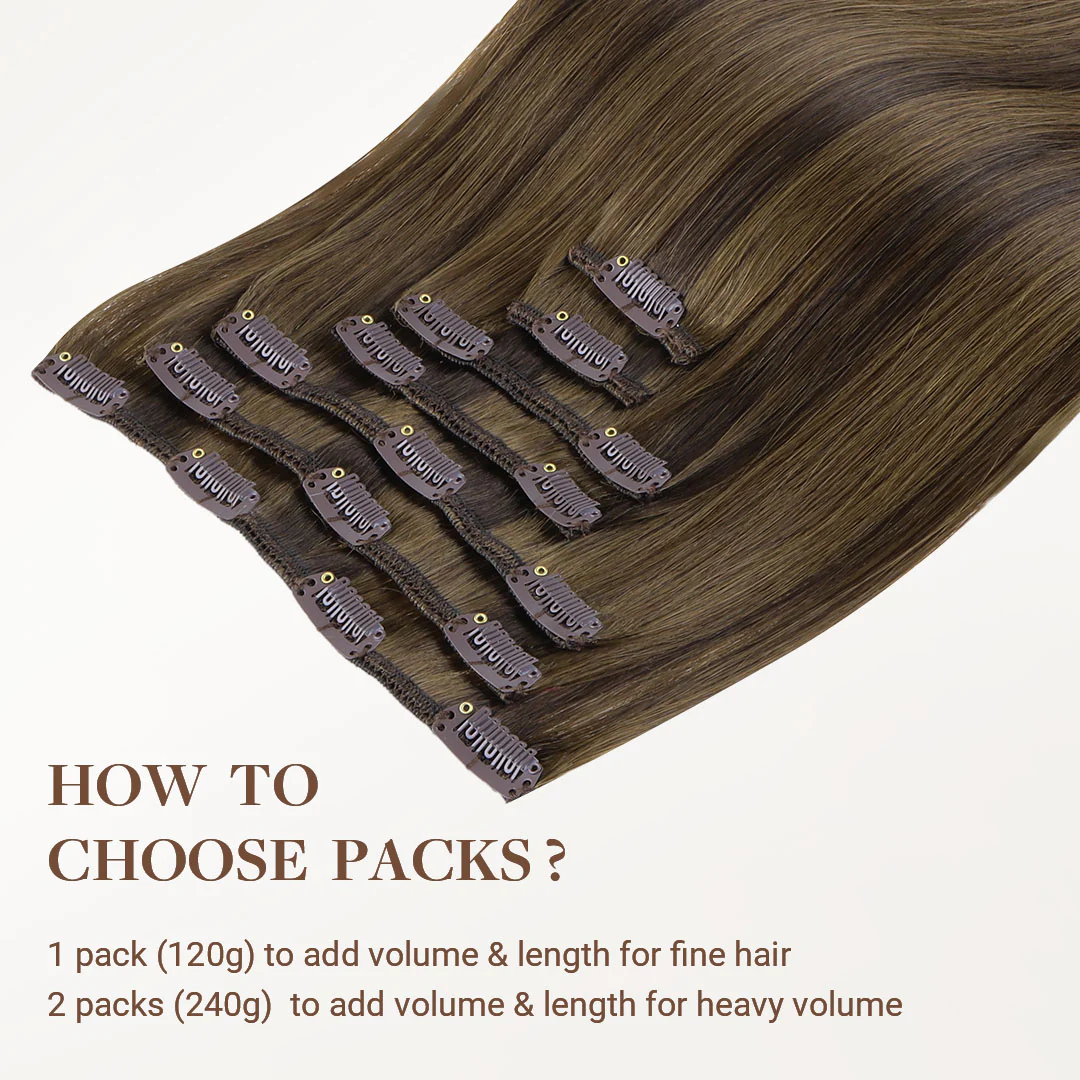 Brown Sugar Swirl Highlights (2C/4E/6C) Classic Clip-Ins [Clearance] - Image 5