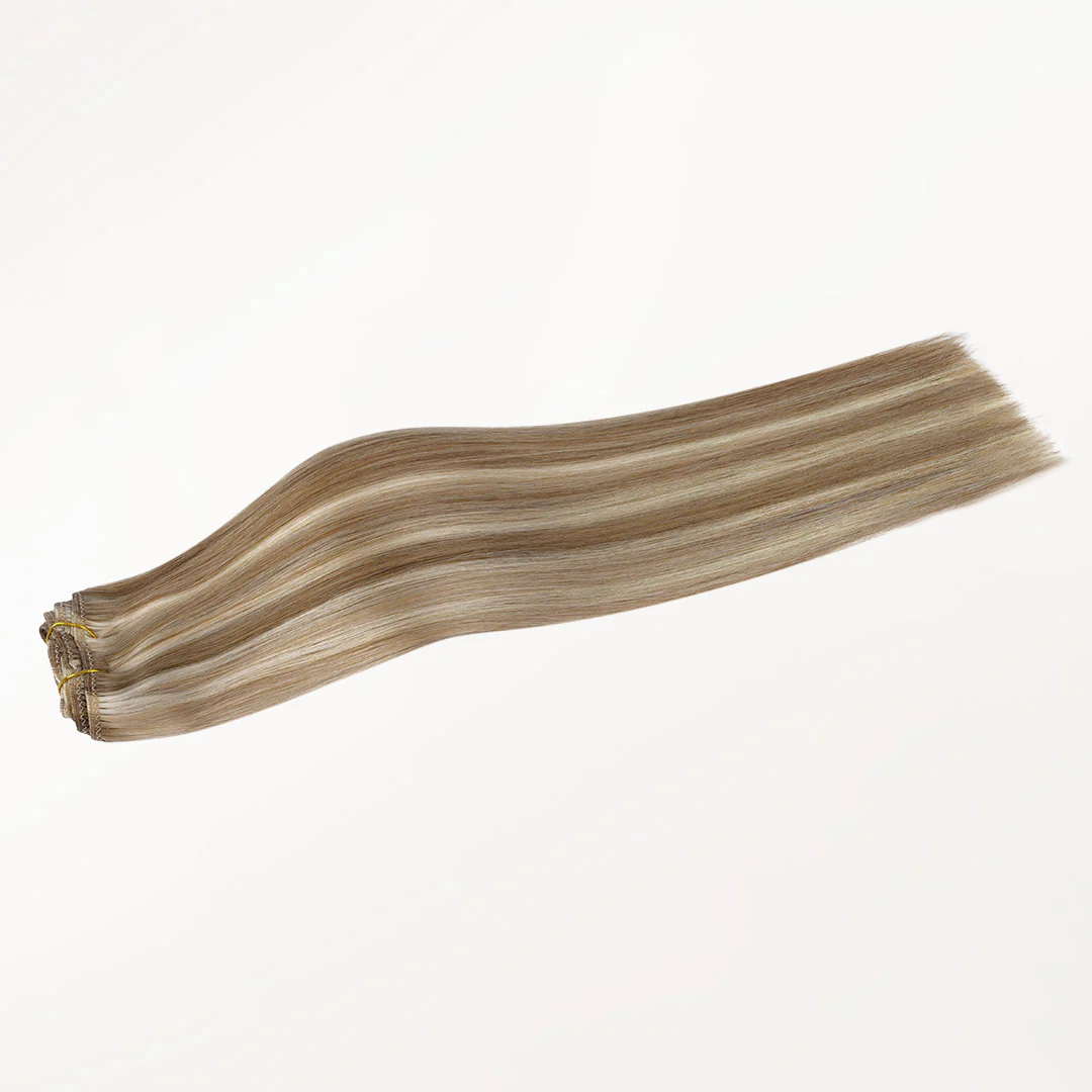 Brown to Platinum Blonde Highlights (PM8G/1000) Classic Clip-Ins (120g-150g) - Image 7