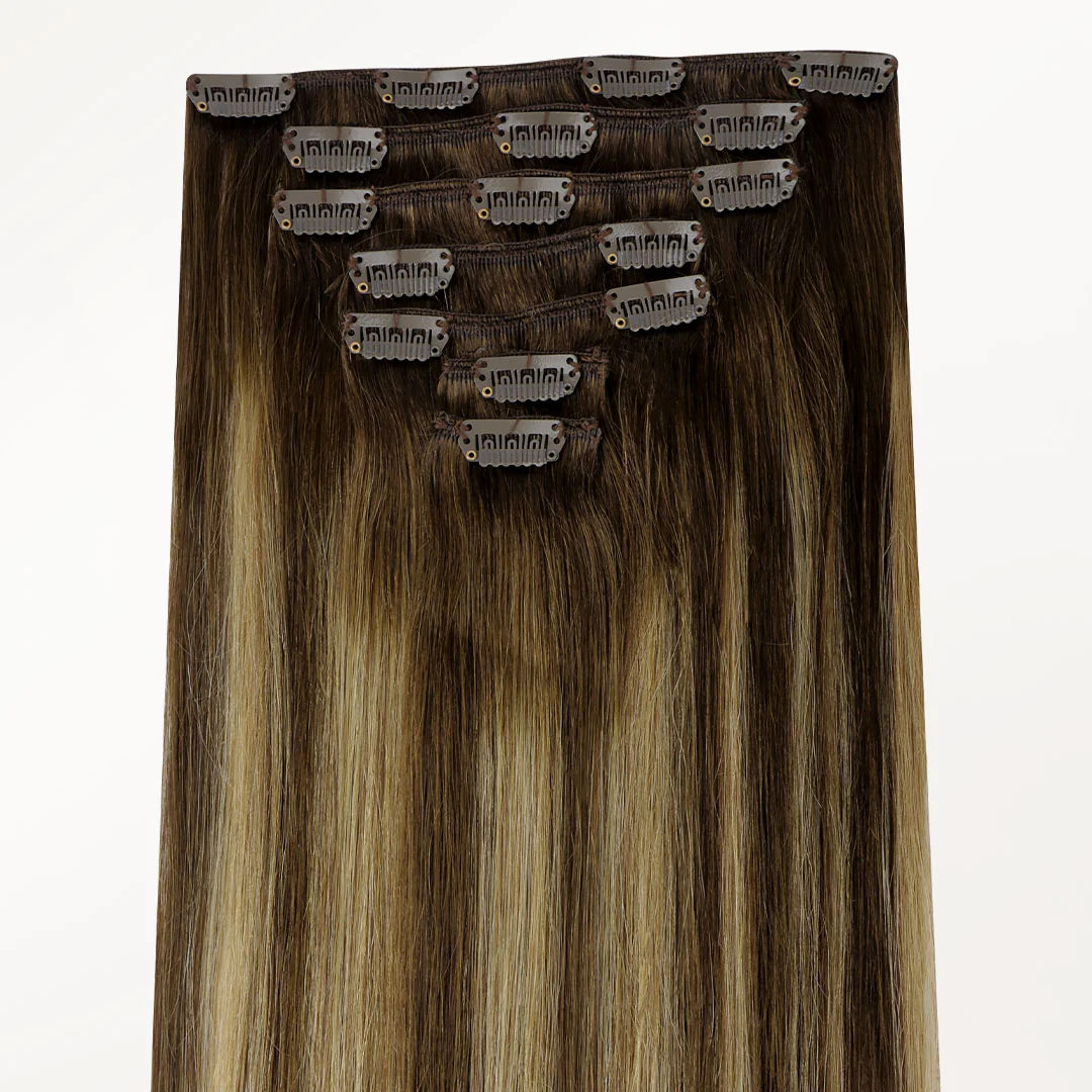 Caramel Blonde Balayage (4/27/4) Classic Clip-Ins (150g-170g) - Image 6