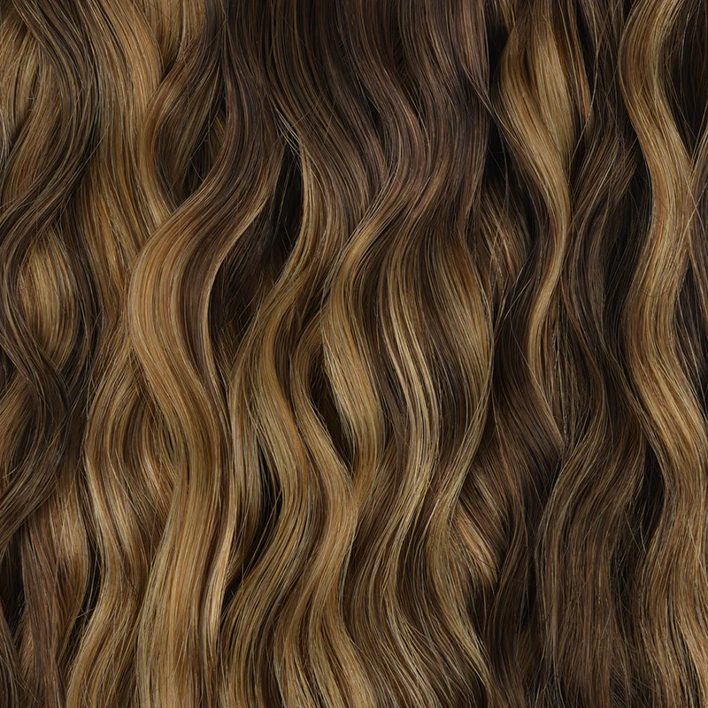Caramel Blonde Balayage (4/27/4) Elf Curly Clip-in Hair Extensions (120-150g) - Image 11