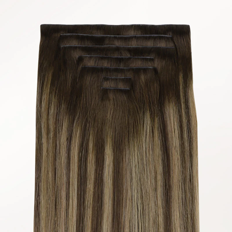 Caramel Blonde Balayage (4/27/4) Invisi Edge Seamless Clip-Ins (140g-160g) - Image 4