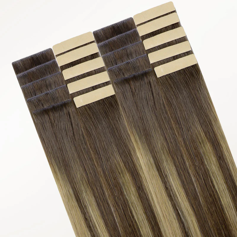 Caramel Blonde Balayage (4/27/4) Invisi Edge Tape-Ins 50g - Image 4