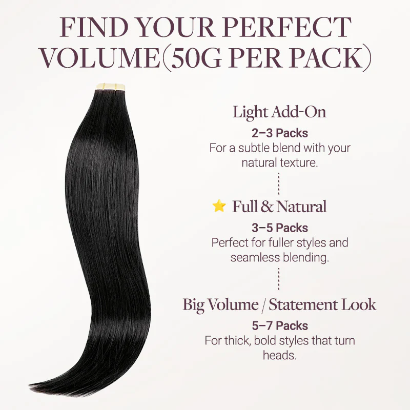 Chocolate Brown (4A) Silky Straight Tape In Hair Extensions 50g - Image 8