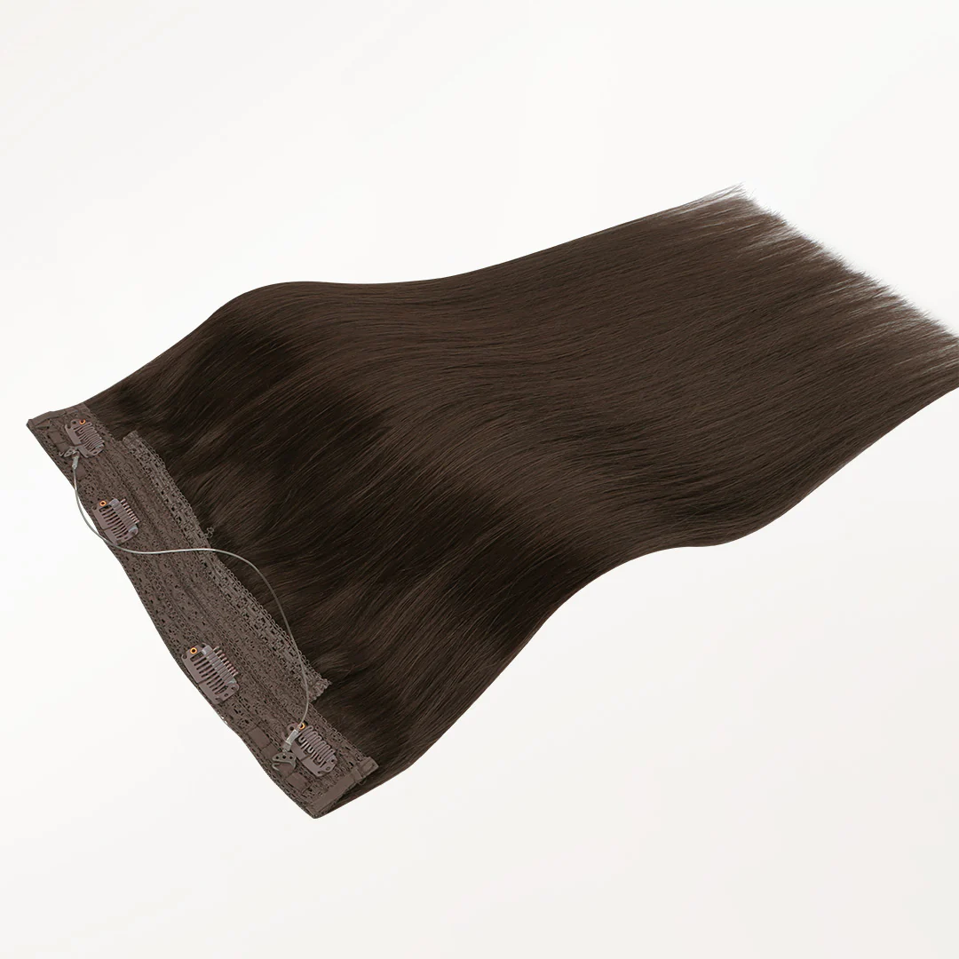 Chocolate Brown (4A) Wire Hair Extensions (70g-110g) - Image 6