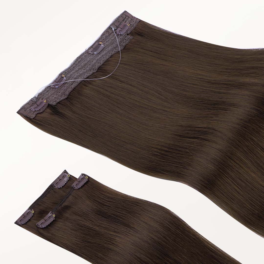 Chocolate Brown (4A) Pro & Wire Hair Extension (70g-140g) - Image 5