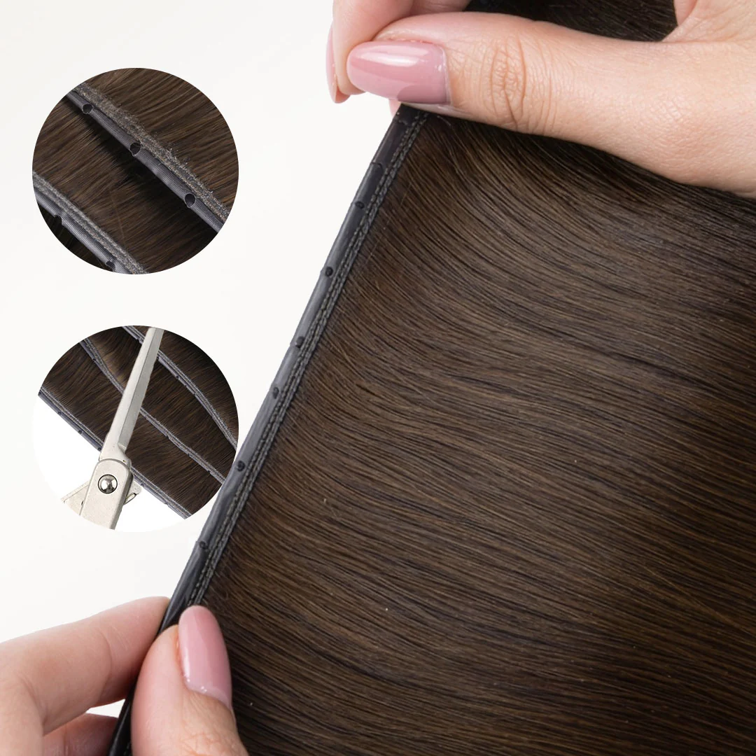 Chocolate Brown (4A) Butterfly Weft Hair Extensions (100g-160g) - Image 12