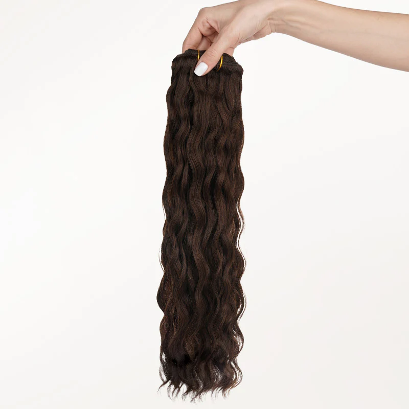 Chocolate Brown (4A) Elf Curly Clip-in Hair Extensions (120-150g) - Image 4