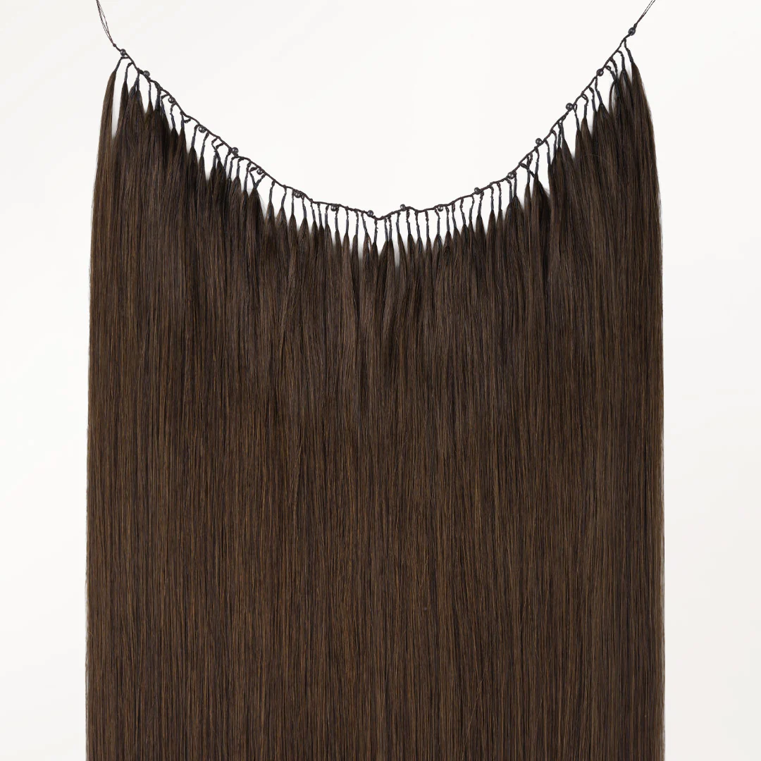 Chocolate Brown (4A) Feather Weft Hair Extension (50g-60g) - Image 4