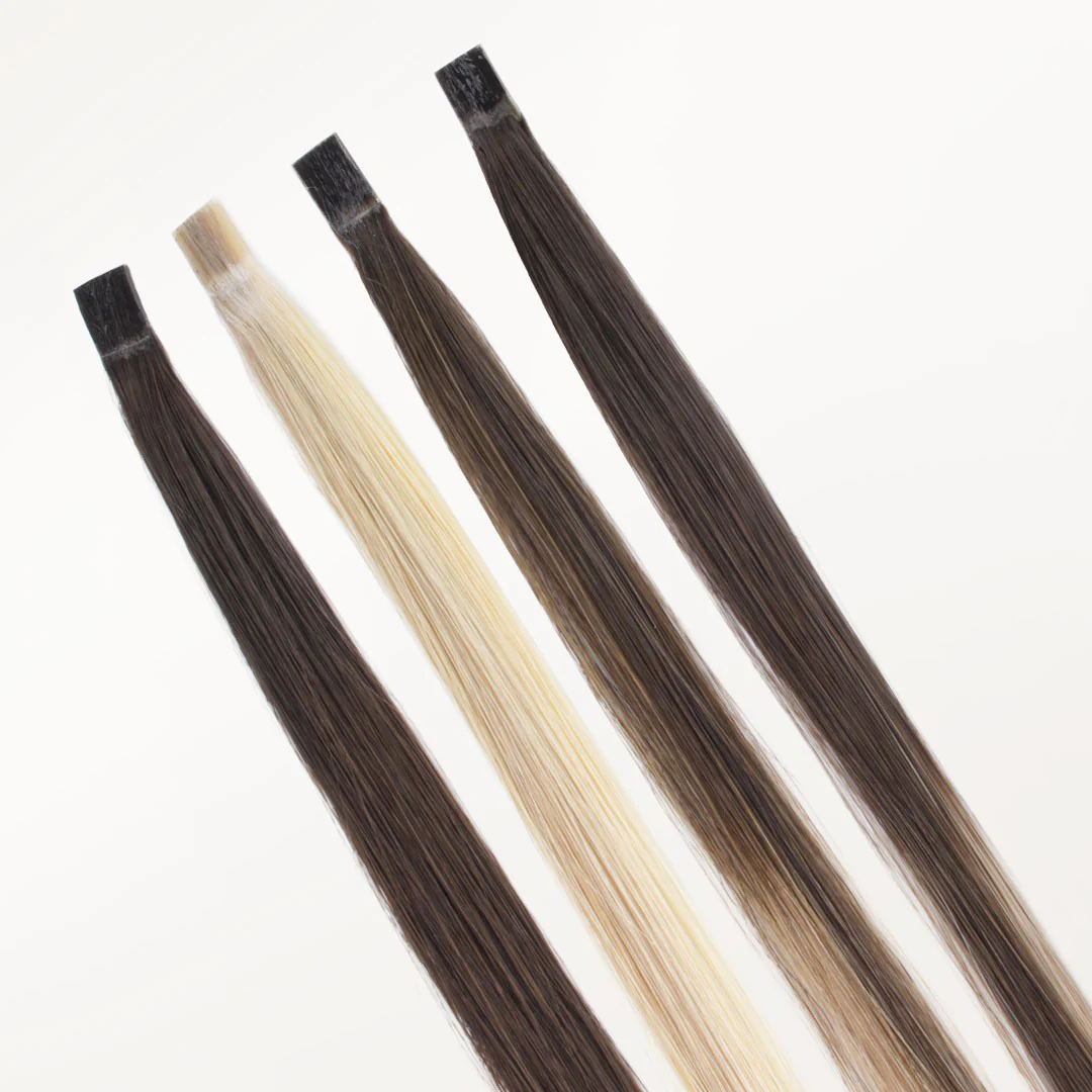 Chocolate Brown (4A) Flat Tip Hair Extensions 60g - Image 6