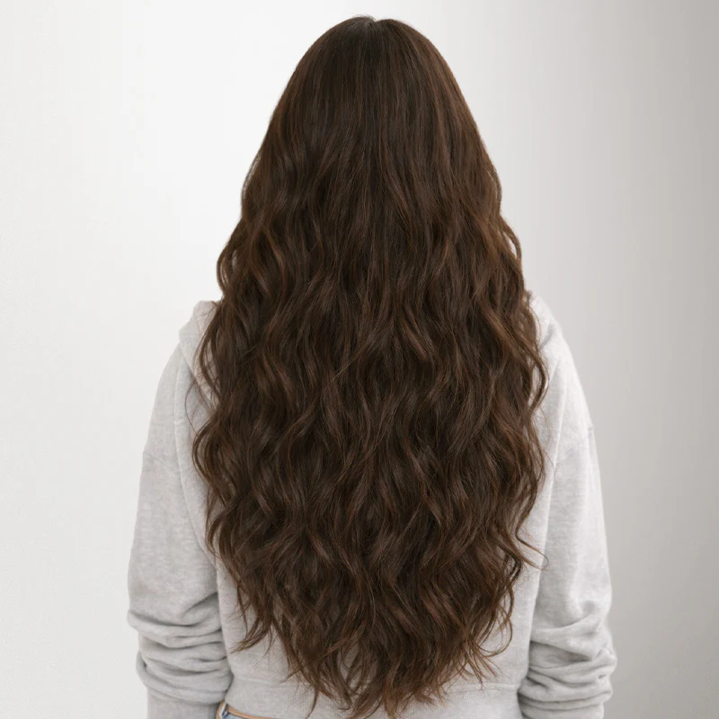 Chocolate Brown (4A) Genius Tape Weft Hair Extensions 60g - Image 15