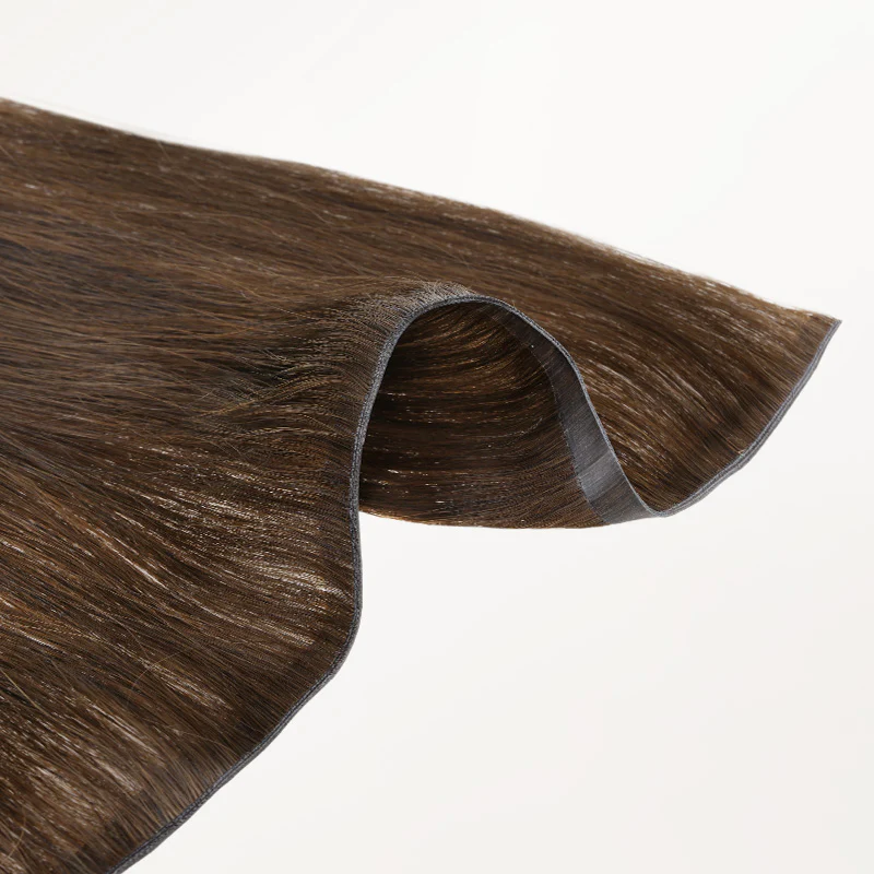 Chocolate Brown (4A) Genius Tape Weft Hair Extensions 60g - Image 3