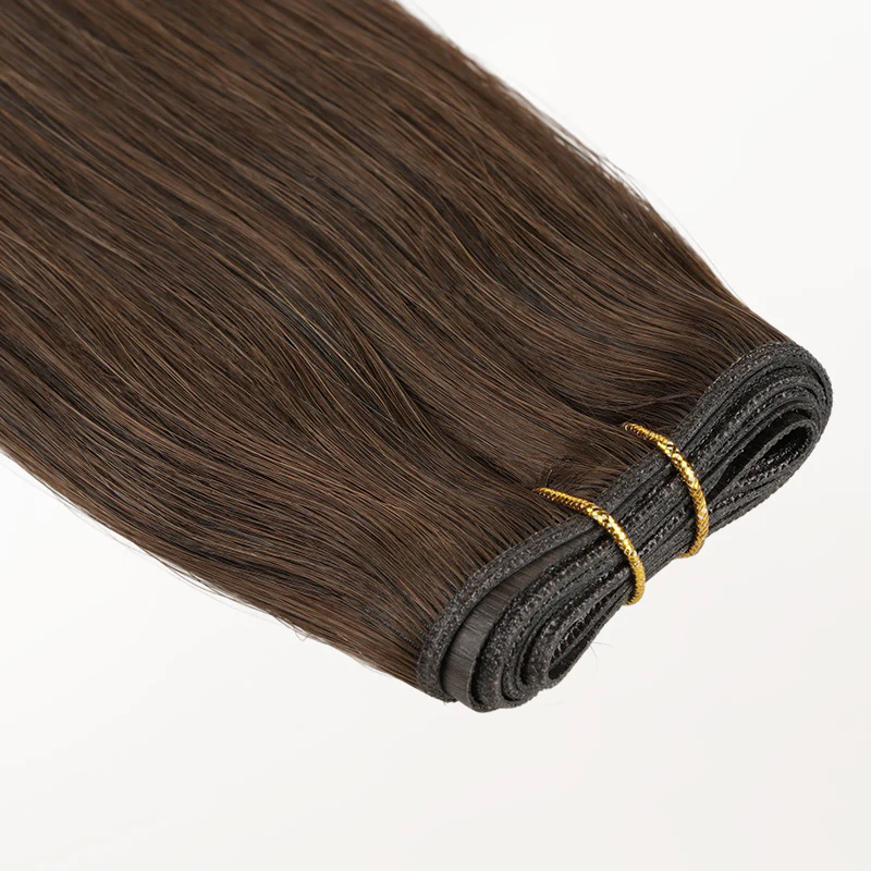 Chocolate Brown (4A) Genius Tape Weft Hair Extensions 60g - Image 9