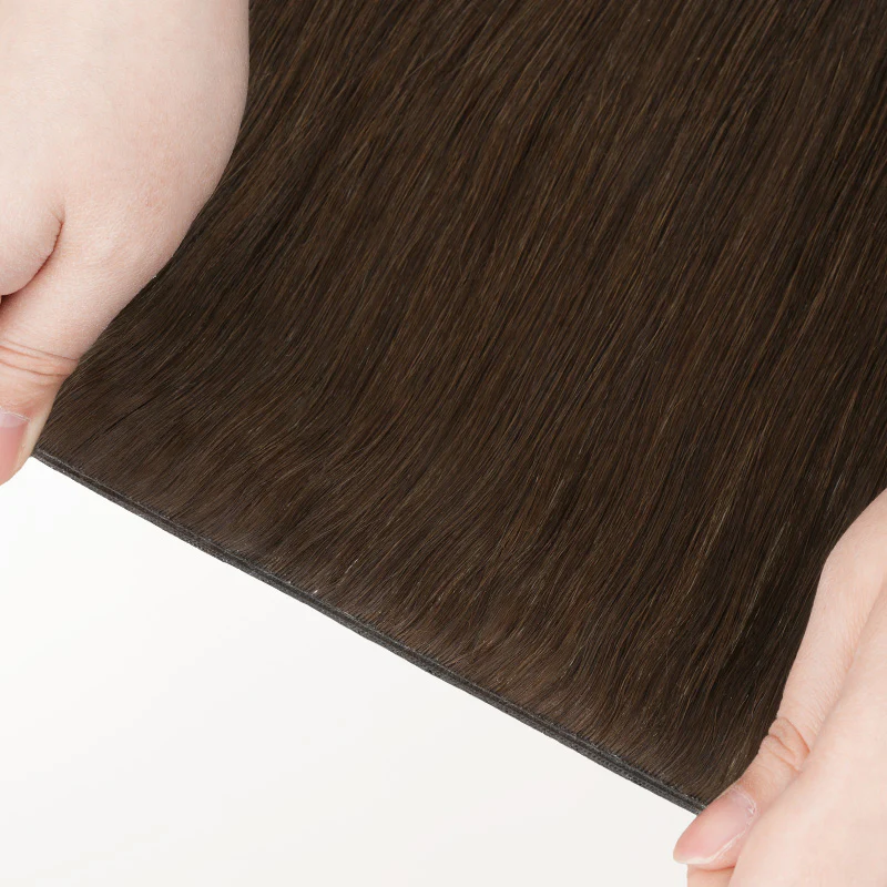 Chocolate Brown (4A) Genius Weft Hair Extensions (50-120g) - Image 16
