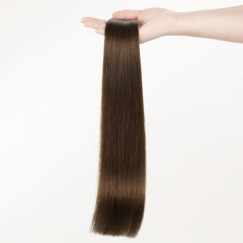 Chocolate Brown (4A) Genius Weft Hair Extensions (50-120g) - Image 3