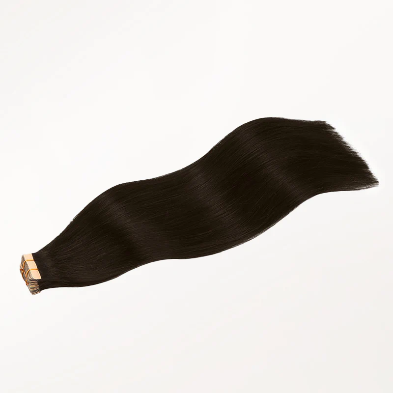 Chocolate Brown (4A) Silky Straight Tape In Hair Extensions 50g - Image 5