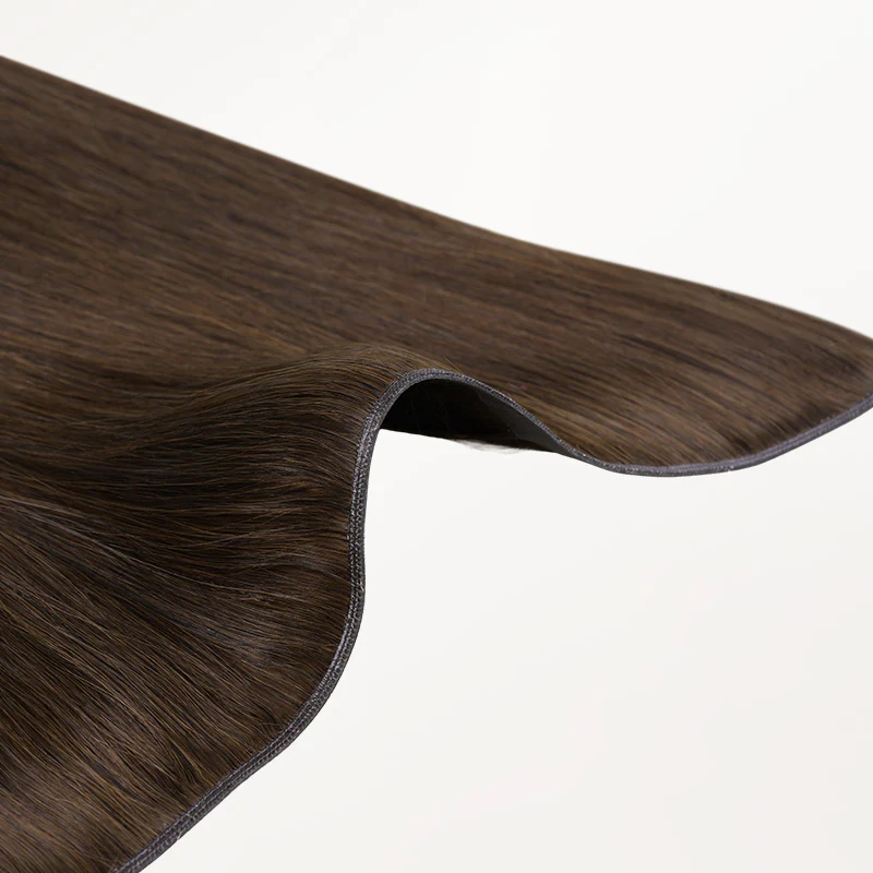 Chocolate Brown (4A) Thick Genius Tape Weft Hair Extensions 100-120g - Image 3
