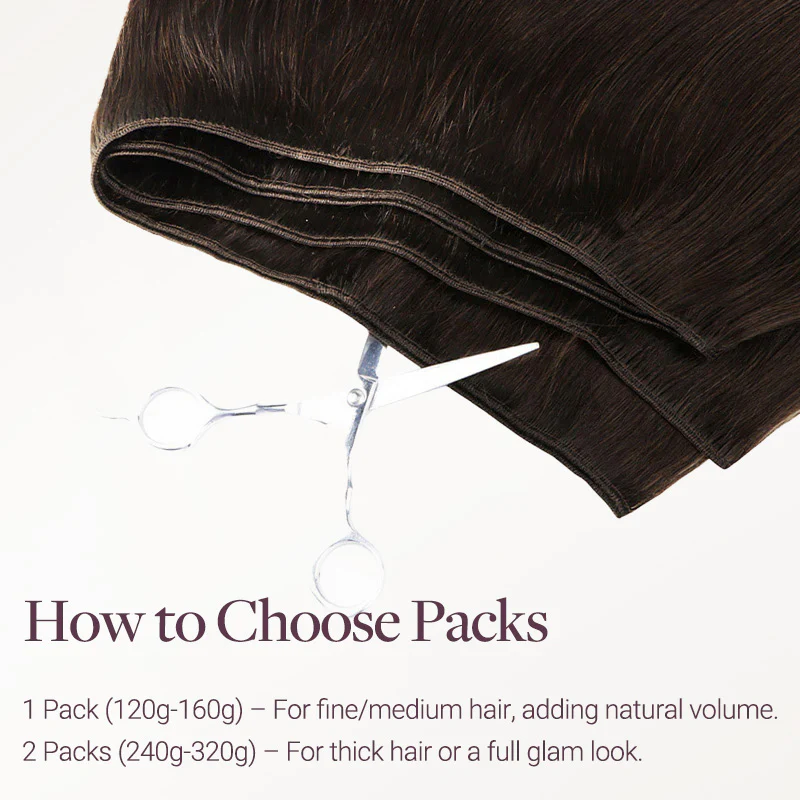 Chocolate Brown (4A) Thick Sew-In Weft Hair Extensions (120g-160g) - Image 8