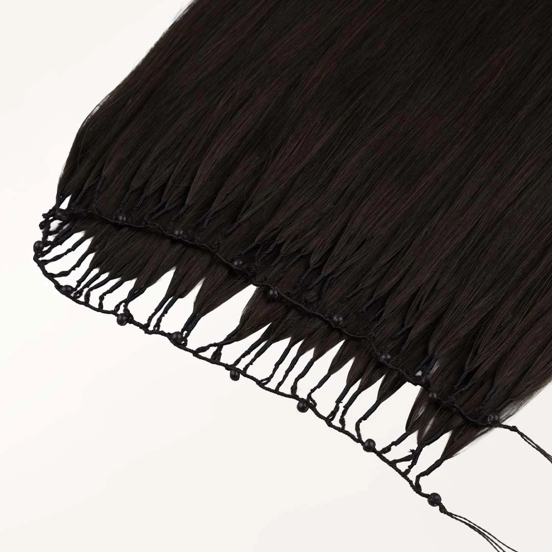 Dark Brown (2) Feather Weft Hair Extension (50g-60g) - Image 7