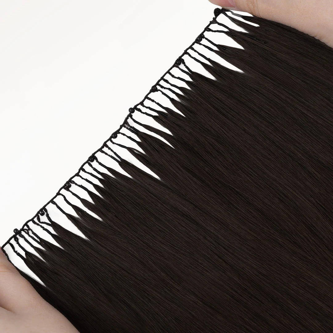 Dark Brown (2) Feather Weft Hair Extension (50g-60g) - Image 8