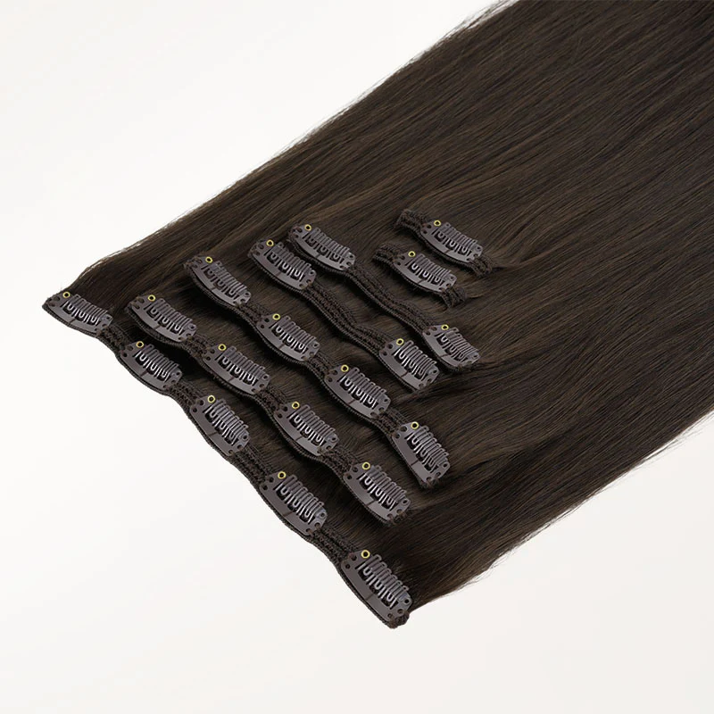 Dark Brown (2) Full Classic Clip-Ins (160g-220g) - Image 9