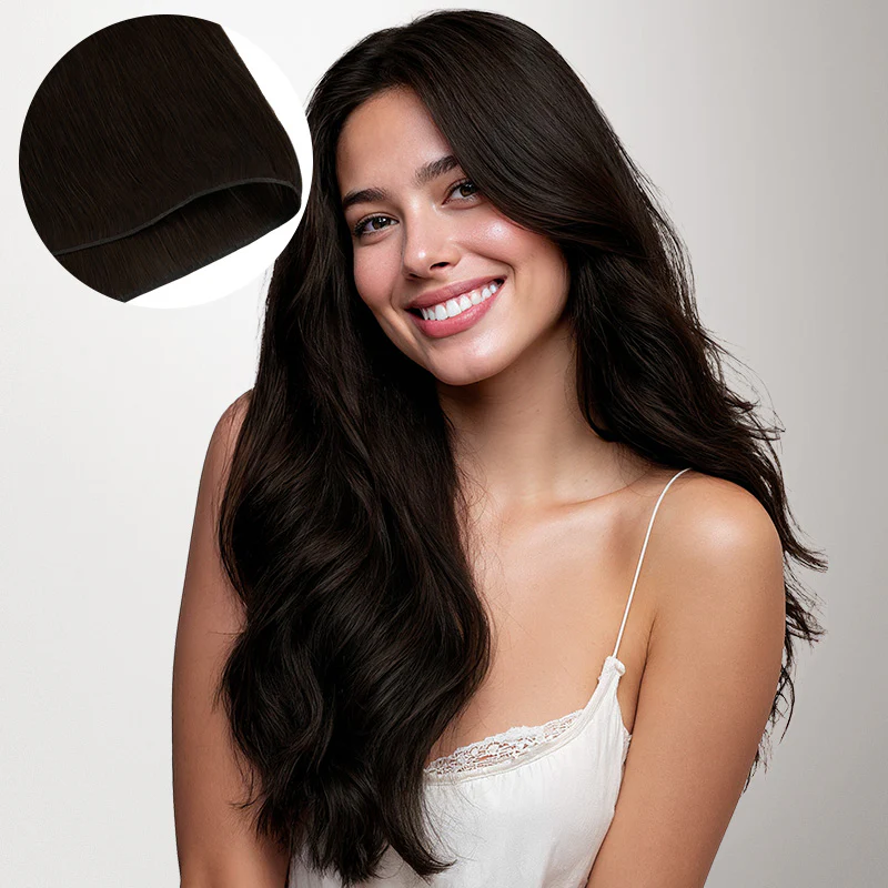 Dark Brown (2) Genius Weft Hair Extensions (50-120g) - Image 12