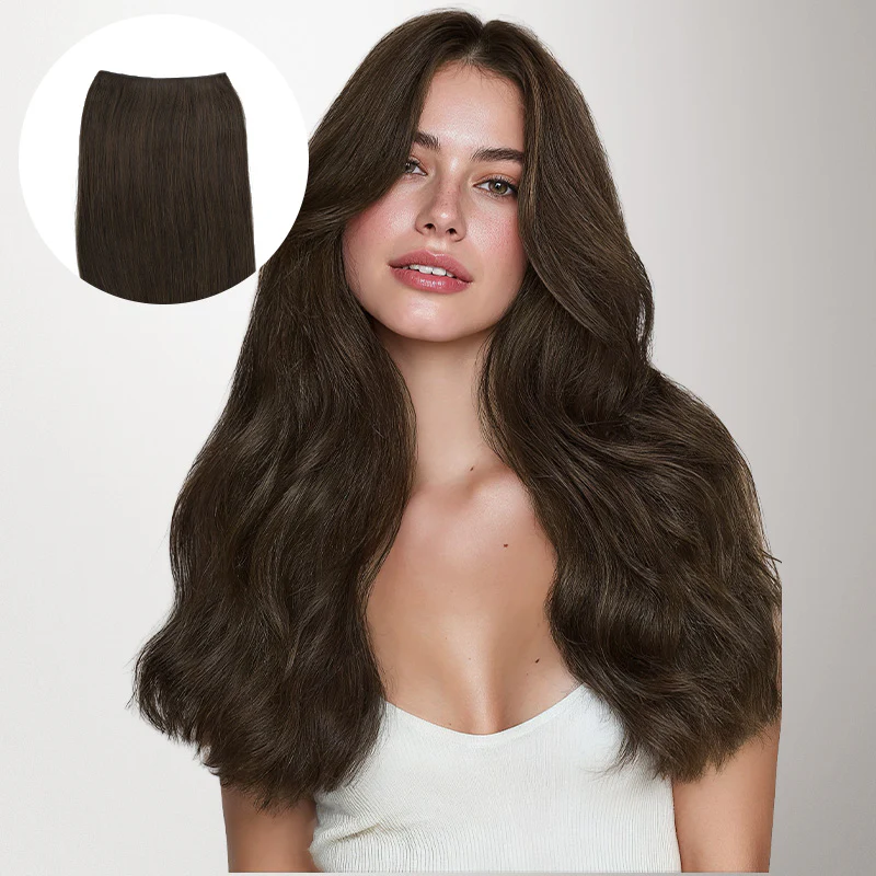 Dark Brown (2) Thick Genius Tape Weft Hair Extensions 100-120g