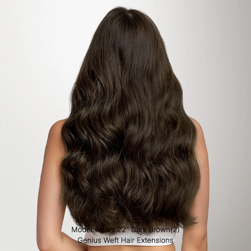 Dark Brown (2) Thick Genius Tape Weft Hair Extensions 100-120g - Image 2